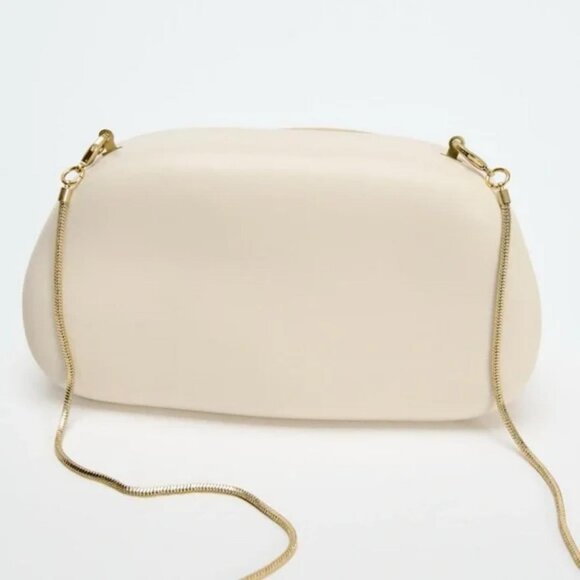 ZARA GOLD CLOSURE BOX CLUTCH - Picture 4 of 6